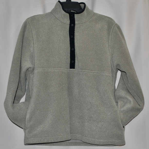 Vintage L.L. Bean Fleece Army Green Pullover - Picture 3 of 6